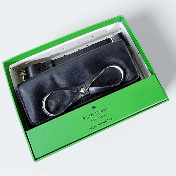 NEW Kate Spade Black Leather Belt Bag with Bow Detail - Picture 4 of 13